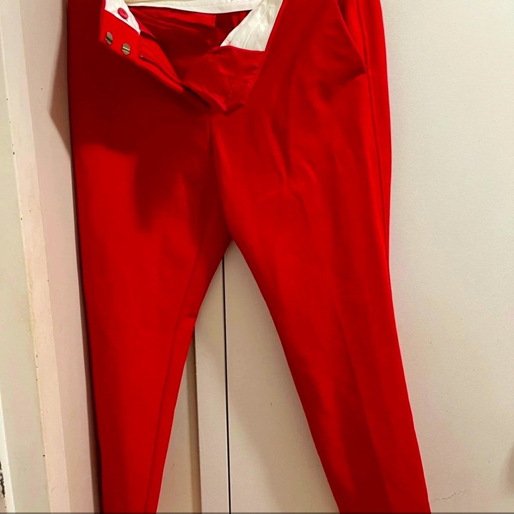 Loft red marisa work pants